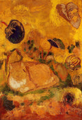 Odilon Redon Bazon: The Artist's Cat 1905 Fine Art Print