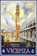 Vicenza Italy Vintage Travel Poster Italian 1947 Fine Art Print