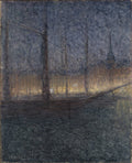 Eugène Jansson Kvällsstämning vid Kornhamnstorg, Stockholm 1897 Fine Art Print
