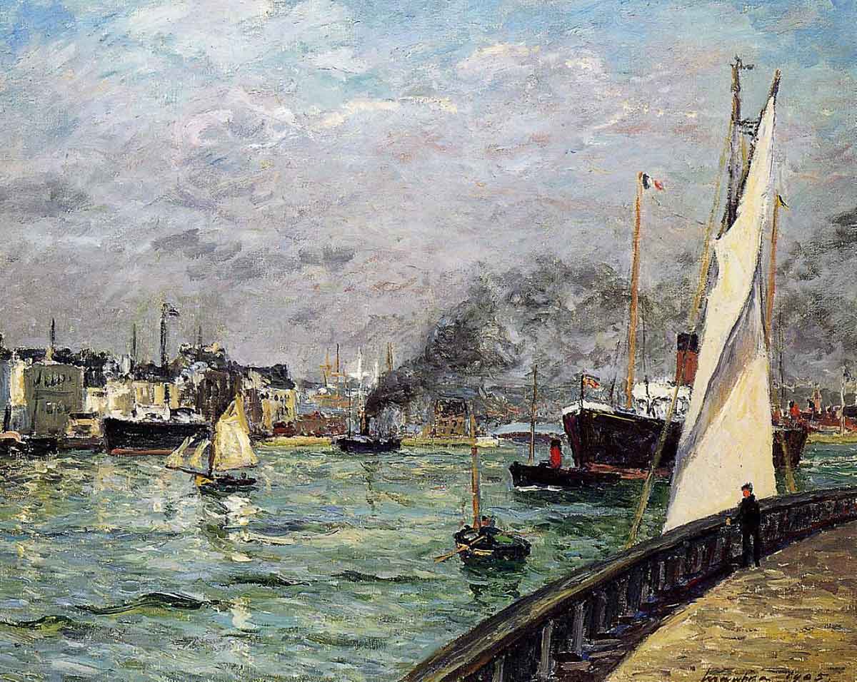 Maxime Maufra Departure of a Cargo Ship 1905 Fine Art Print