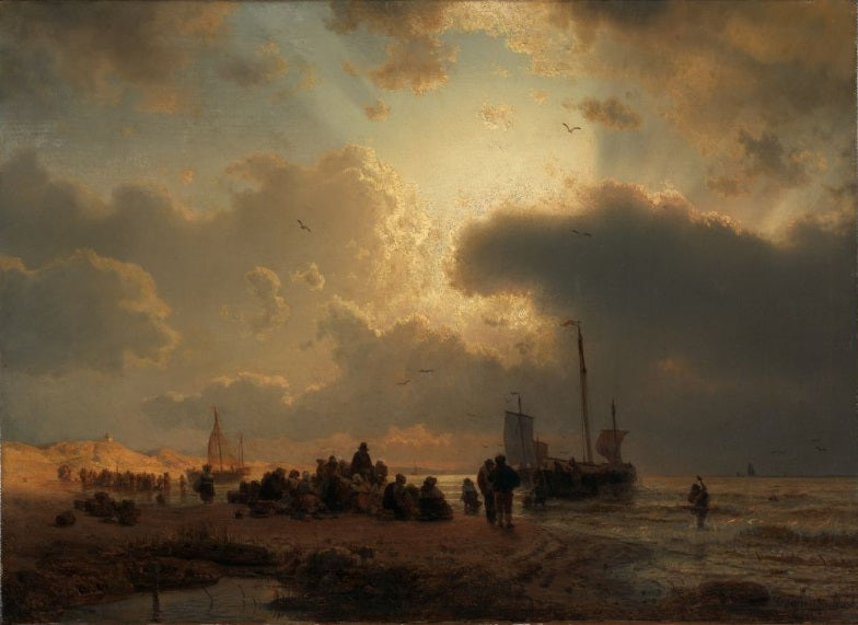Andreas Achenbach Scheveningen Beach 1850 Fine Art Print