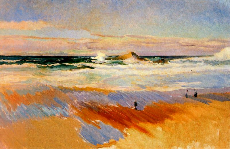 Joaquín Sorolla Beach of Biarritz, France 1906 Fine Art Print