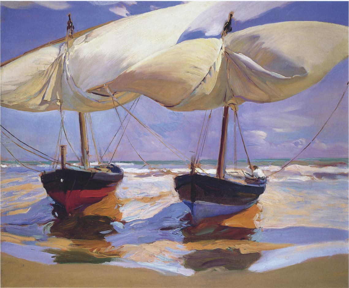 Joaquín Sorolla Beached Boats 1915 Fine Art Print