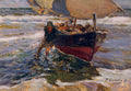 Joaquín Sorolla Beaching the Boat (study) 1908 Fine Art Print