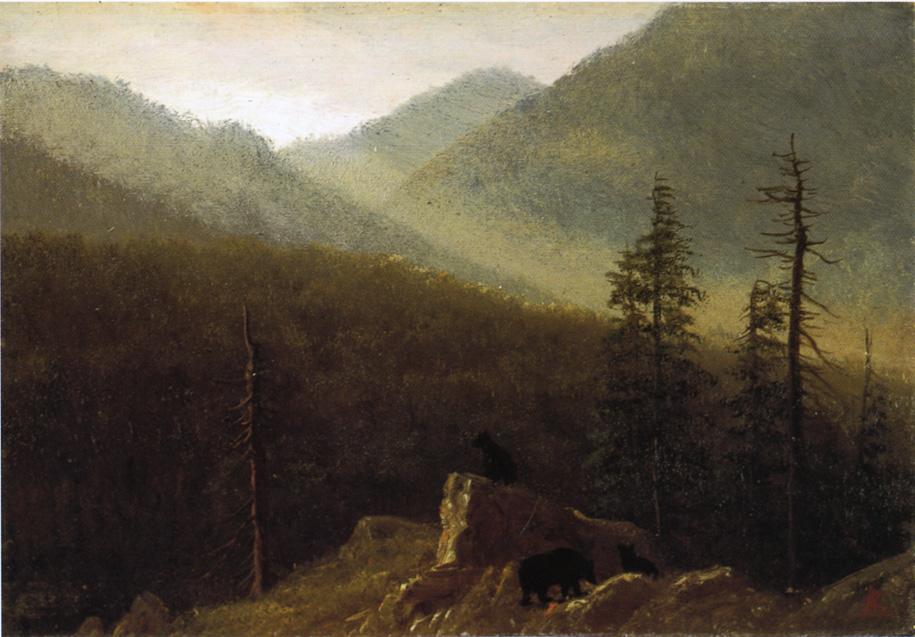 Albert Bierstadt Bears in the Wilderness 1870 Fine Art Print