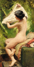 Konstantin Makovsky Beauty Preparing to Bathe 1915 Fine Art Print