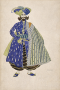 Leon Bakst Aide De Camp of the Shah, Costume Design for Diaghilev's Production of the Ballet Scheherazade 1910 Fine Art Print