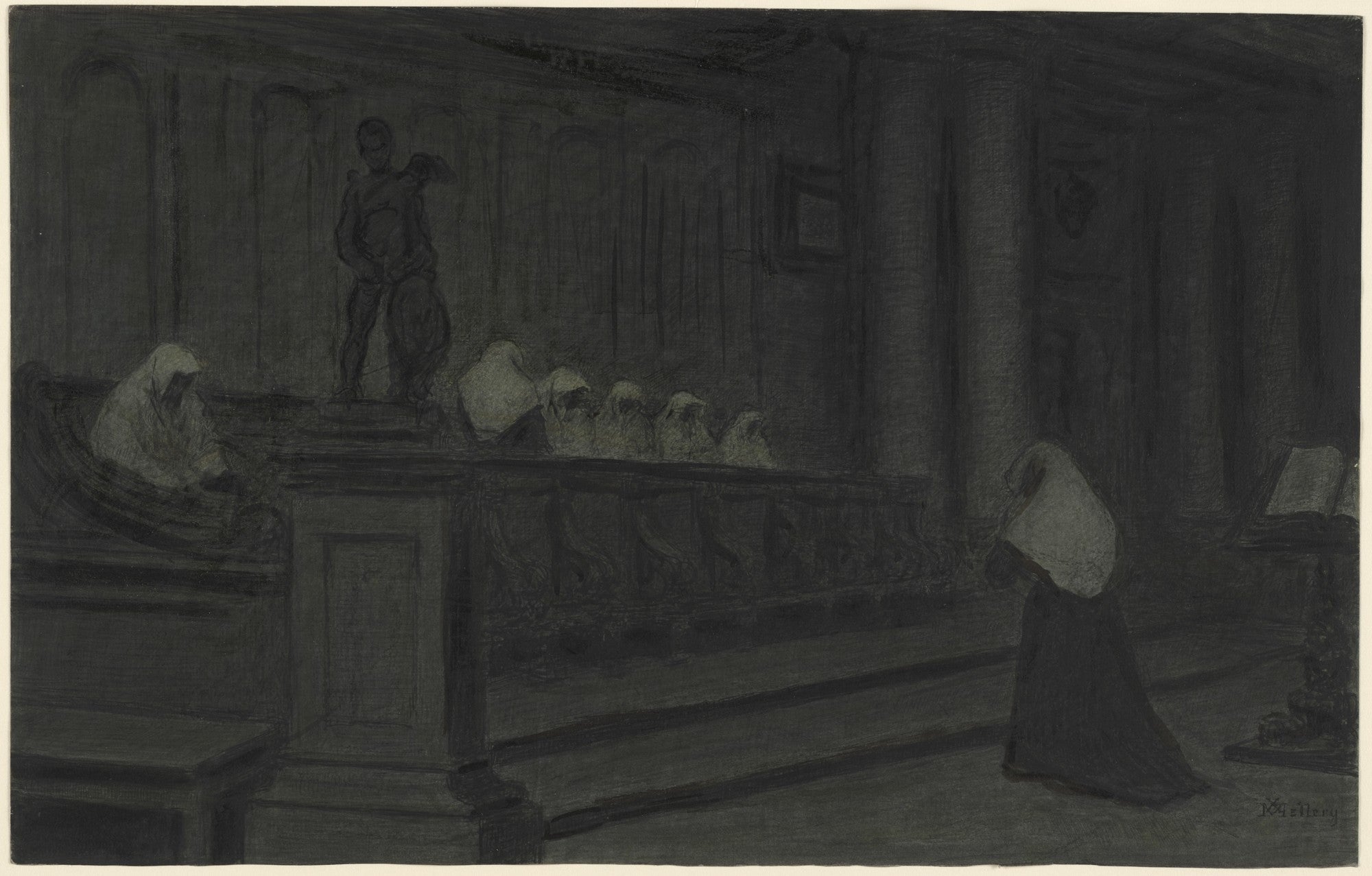 Xavier Mellery Beguines at Prayer 1894 Fine Art Print