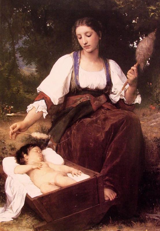 William-Adolphe Bouguereau Berceuse 1875 Fine Art Print
