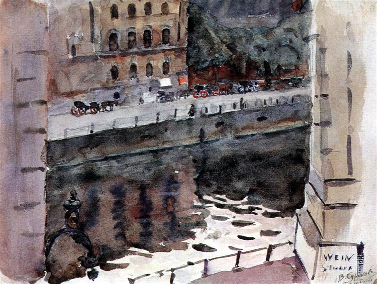 Vasily Surikov Berlin. Enbankment. 1915 Fine Art Print
