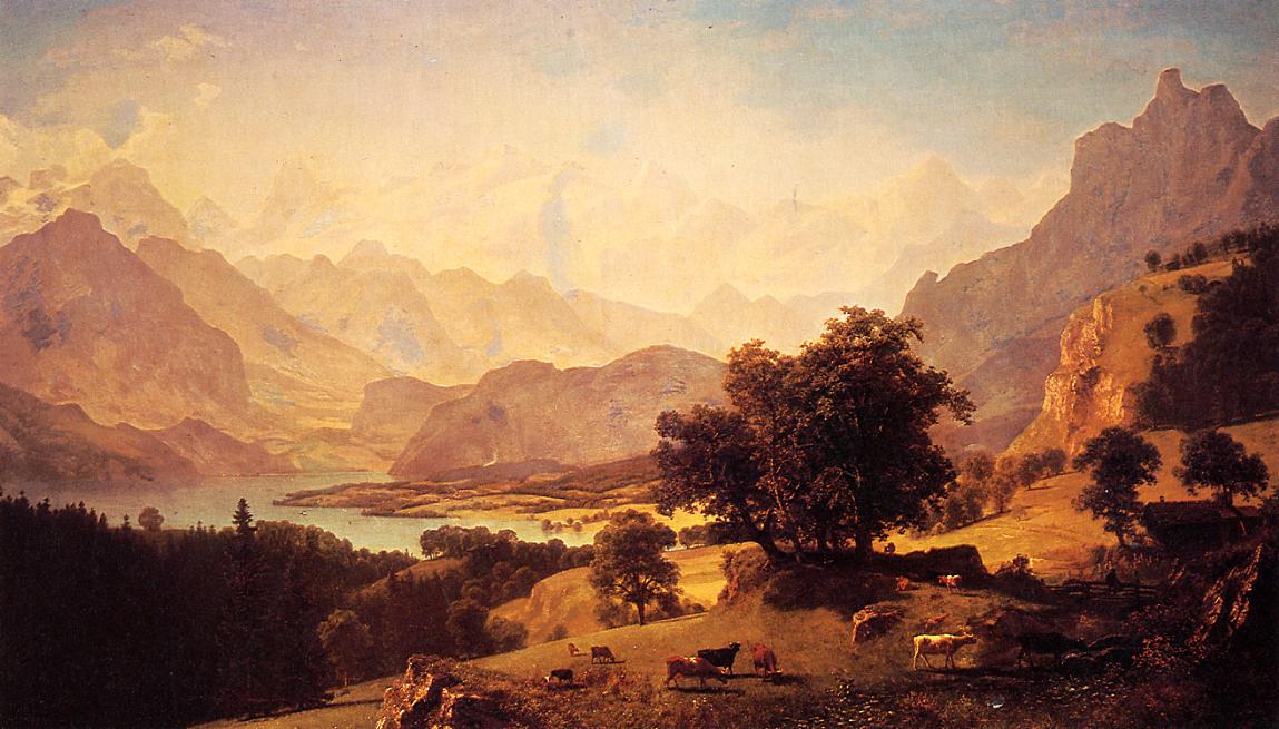 Albert Bierstadt Bernese Alps, as Seen near Kusmach 1859 Fine Art Print