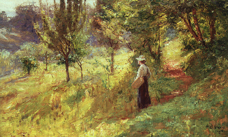 T. C. Steele Berry Picker 1894 Fine Art Print
