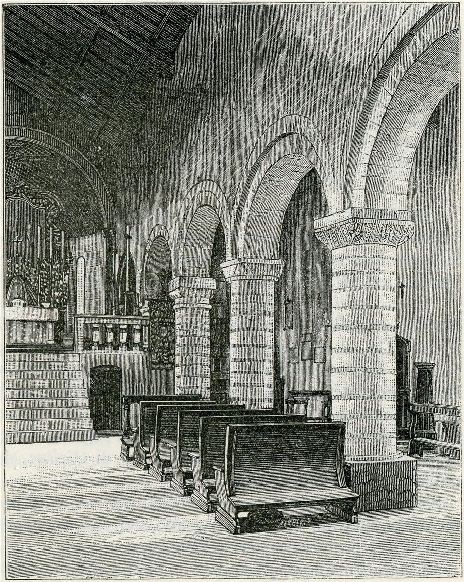 Giuseppe Barberis Interno Della Chiesa Di Polenta 1900 Fine Art Print