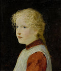 Albrecht Anker Portrait of a blond girl 1901 Fine Art Print
