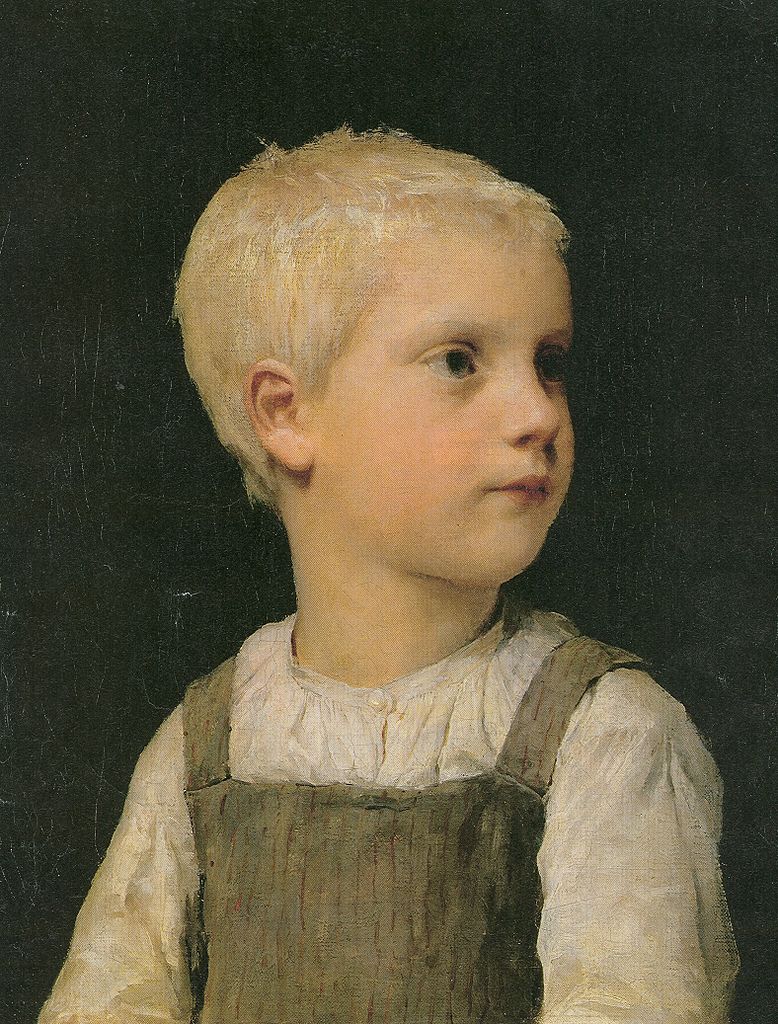 Albrecht Anker Portrait of a boy (Walter Stucki?) 1891 Fine Art Print