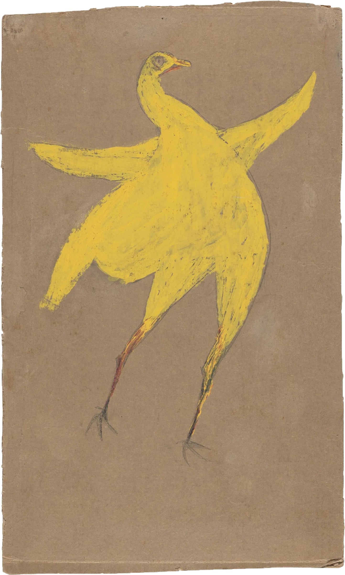 {{ product_title }} Fine Art Print | {{ product_vendor }} Jakero77 Bill Traylor Yellow Chicken circa 1939-40 Black Folk Art Print Art Print  Jakero77