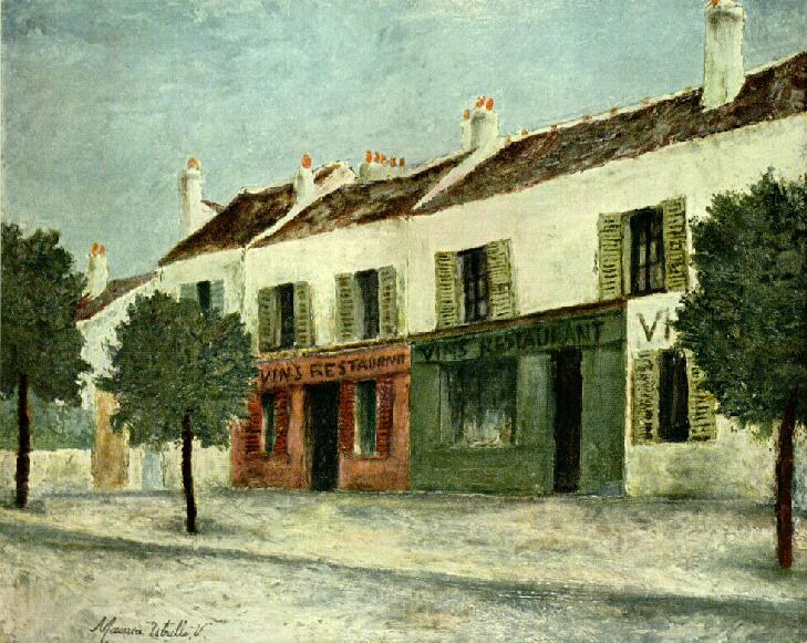 Maurice Utrillo Bistros in a Suburb 1910 Fine Art Print