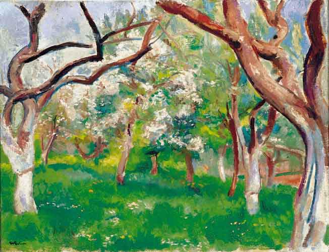 Wojciech Weiss Blossoming Orchard 1950 Fine Art Print