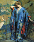 Robert Lewis Reid Blue and Yellow 1910 Fine Art Print