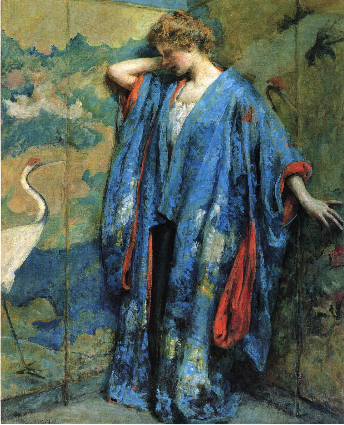 Robert Lewis Reid Blue and Yellow 1910 Fine Art Print