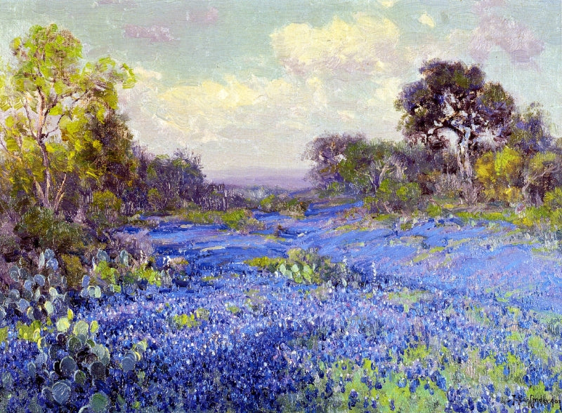 Robert Julian Onderdonk Blue Bonnets at Late Afternoon 1915 Fine Art Print