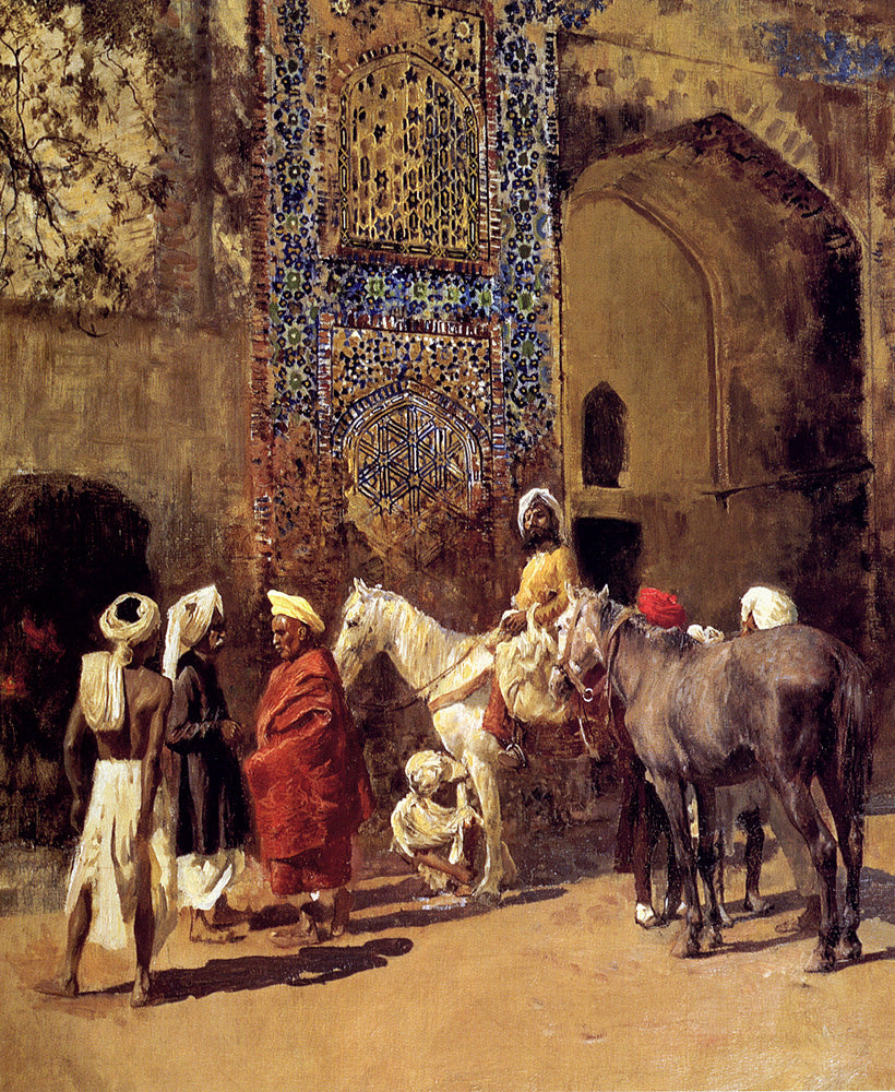 Edwin Lord Weeks Blue Tiled Mosque At Delhi, India 1885 Fine Art Print