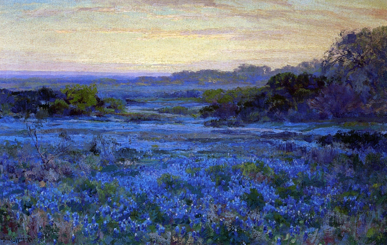 Robert Julian Onderdonk Bluebonnet Scene 1921 Fine Art Print