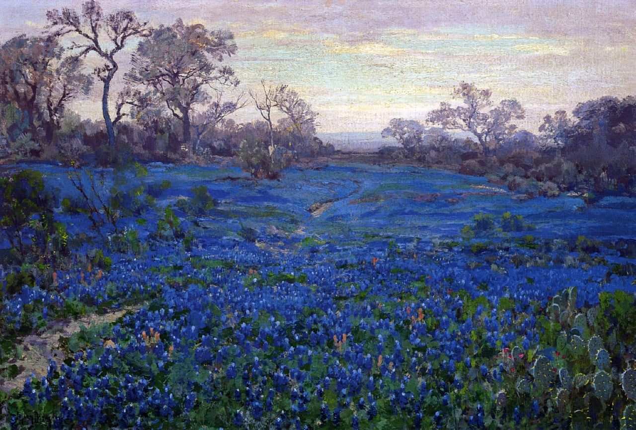 Robert Julian Onderdonk Bluebonnets at Twilight, near San Antonio 1919-1920 Fine Art Print