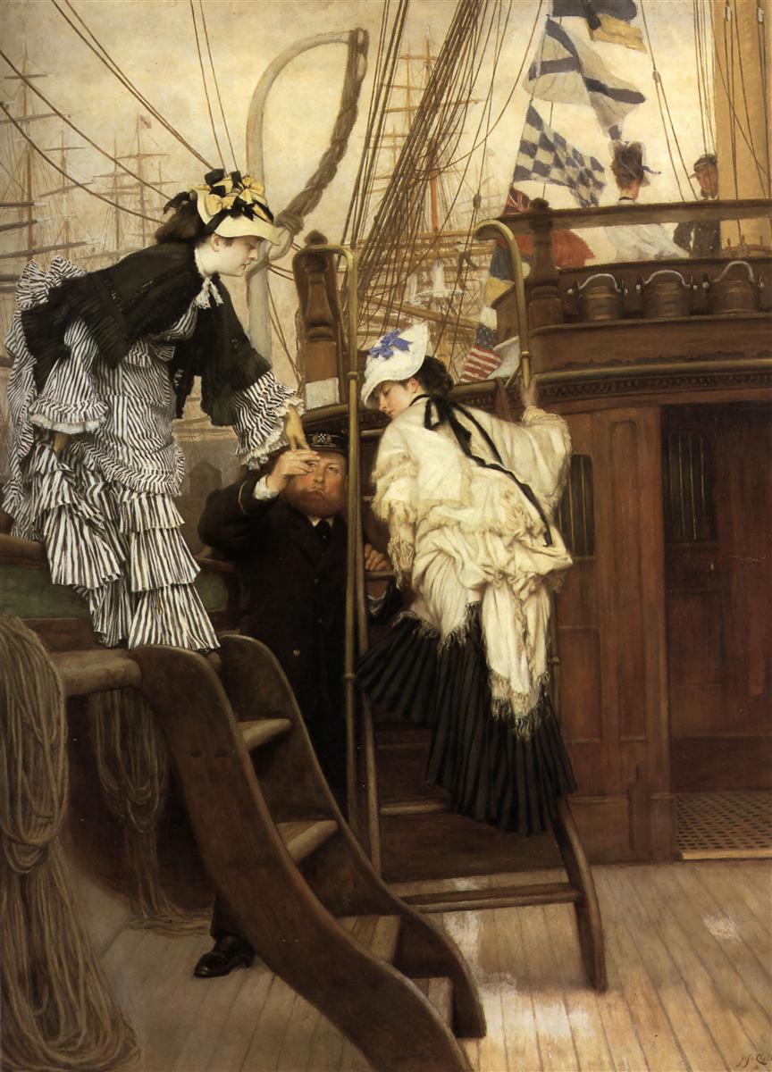 James Tissot Boarding the Yacht 1873 Fine Art Print