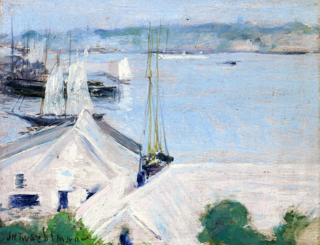 John Henry Twachtman Boats at Anchor 1900 Fine Art Print