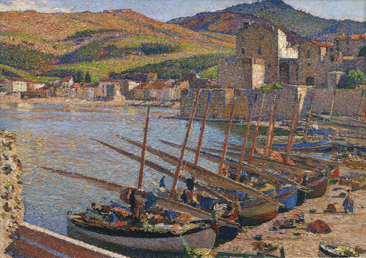 Henri Martin Boats at Collioure 1928 Fine Art Print