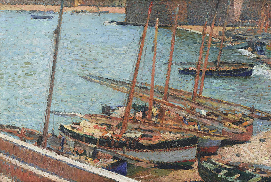 Henri Martin Boats in Port Collioure 1928 Fine Art Print
