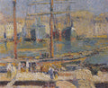 Henri Martin Boats in the Port of Marseille 1922 Fine Art Print