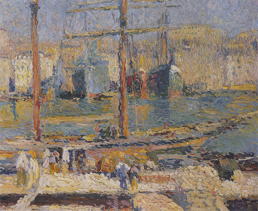 Henri Martin Boats in the Port of Marseille 1922 Fine Art Print