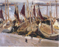 Joaquín Sorolla Boats in the Port, Valencia 1904 Fine Art Print