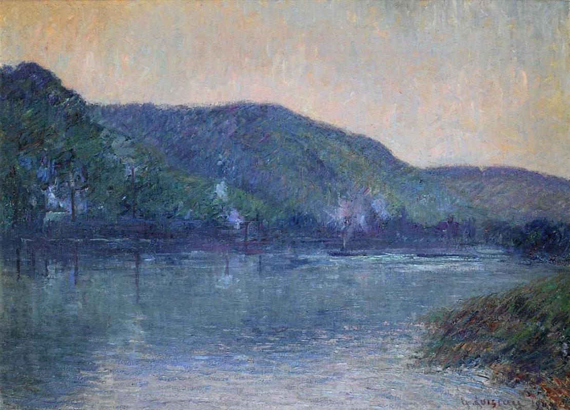 Gustave Loiseau Boats on the Seine at Oissel 1909 Fine Art Print