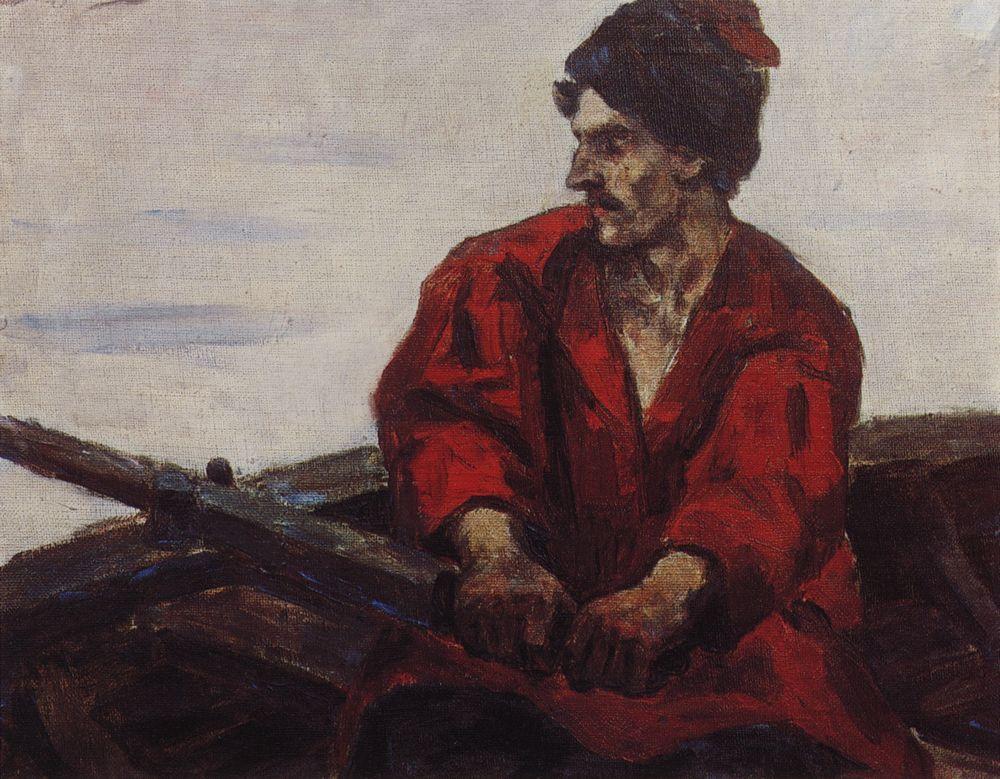 Vasily Surikov Boatsman 1912 Fine Art Print