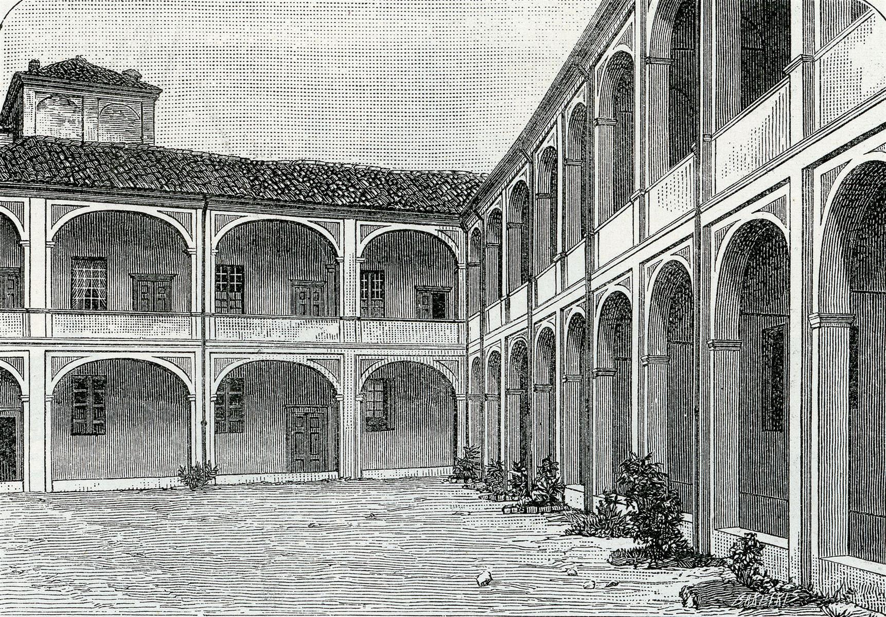Giuseppe Barberis Cortile Del Seminario 1890 Fine Art Print