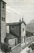 Giuseppe Barberis Lato Della Chiesa Di San Colombano 1890 Fine Art Print