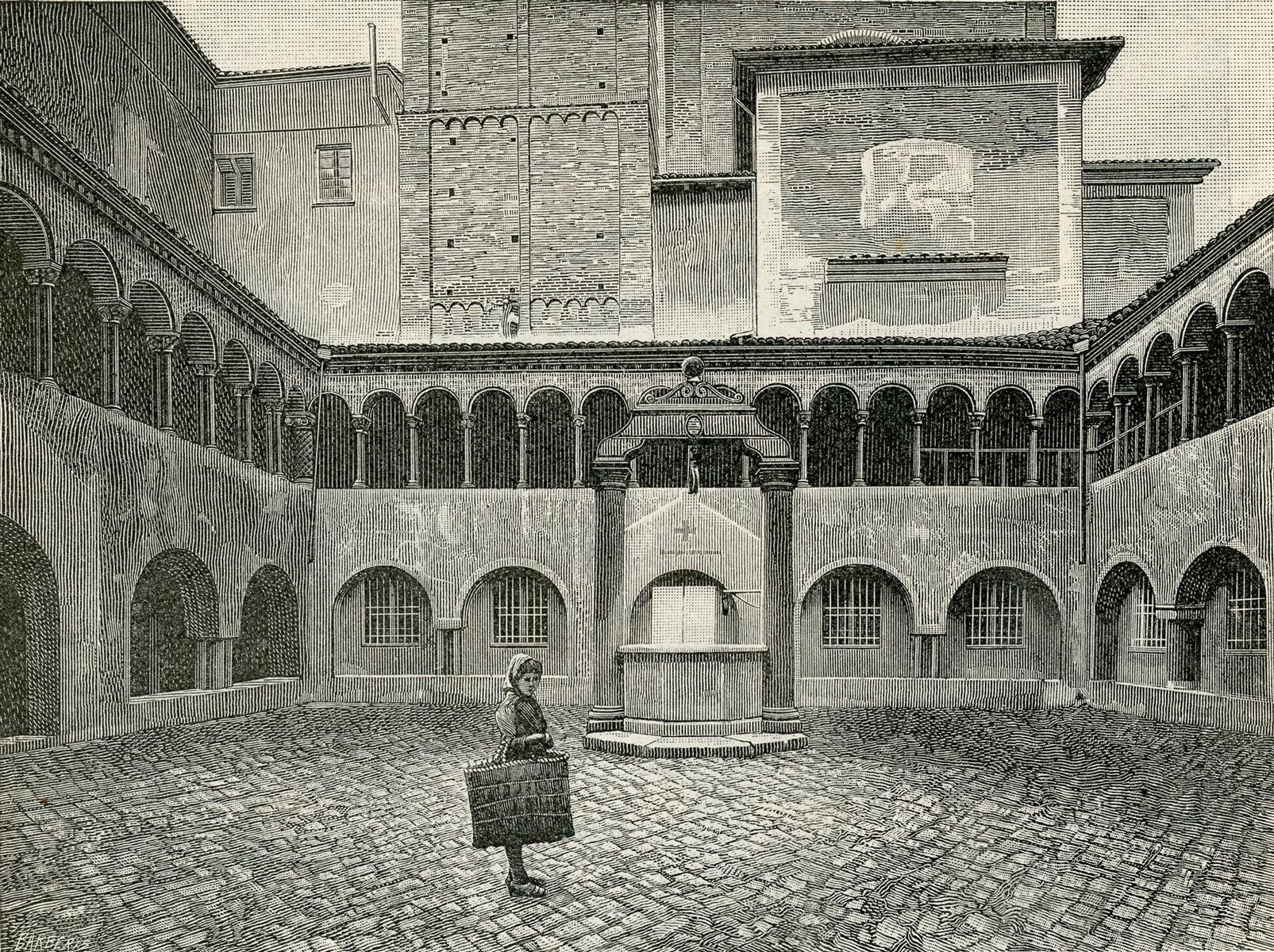 Giuseppe Barberis Il Chiostro 1899 Fine Art Print