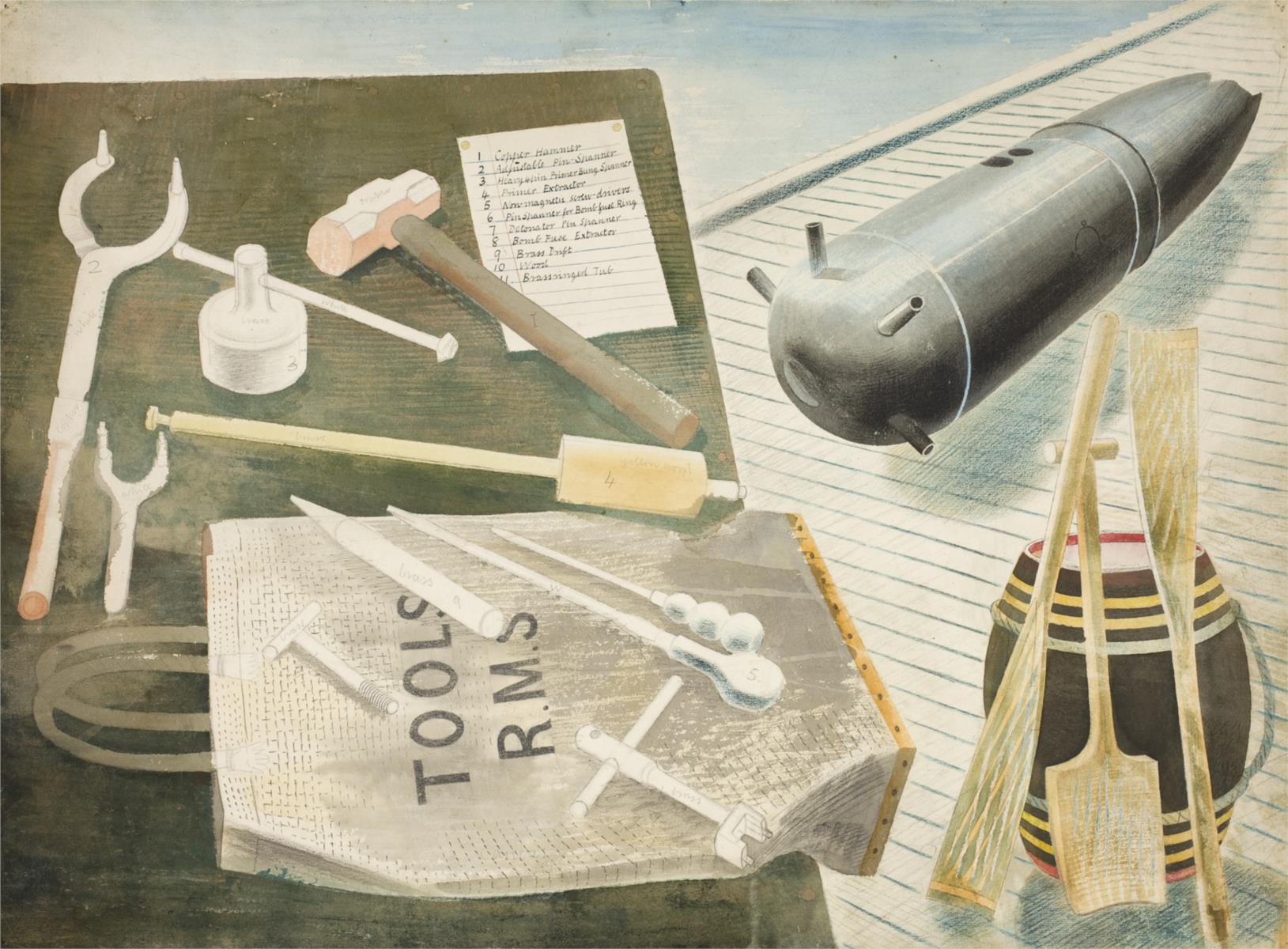 Eric Ravilious Bomb Defusing Equipment 1940 Fine Art Print