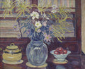 Lucien Pissarro Bookcase and Flowers 1935 Fine Art Print