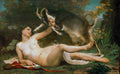 William-Adolphe Bouguereau Bacchante playing with a goat 1862 Fine Art Print