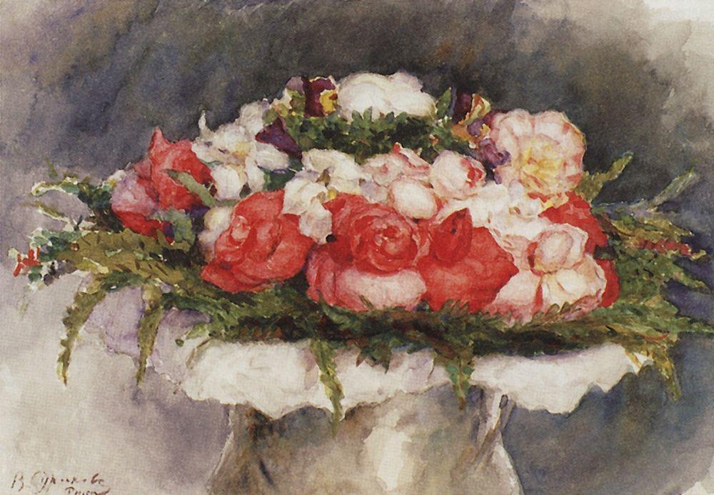 Vasily Surikov Bouquet 1884 Fine Art Print