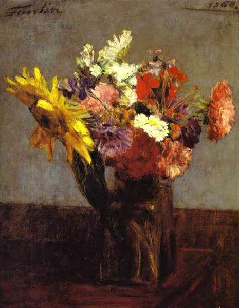 Henri Fantin-Latour Bouquet of Flowers 1860 Fine Art Print