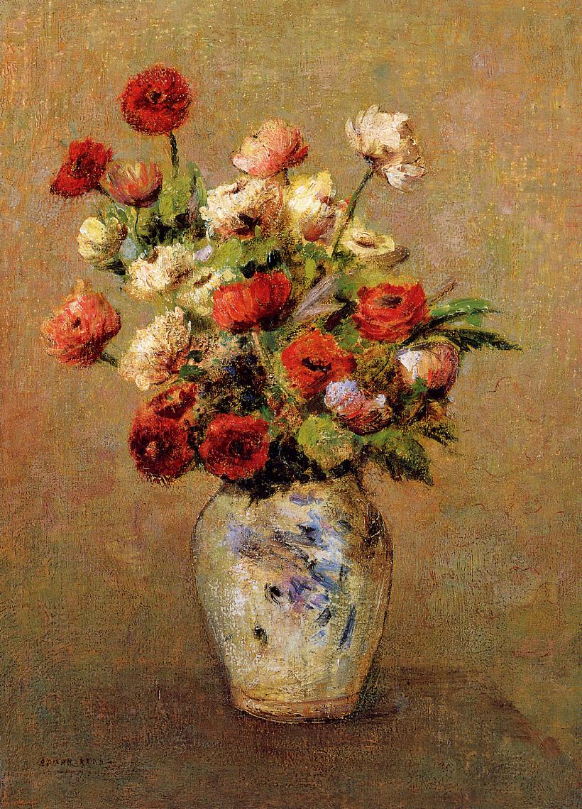 Odilon Redon Bouquet of Flowers 1900 Fine Art Print