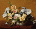 Henri Fantin-Latour Bouquet of Roses and Other Flowers 1889 Fine Art Print