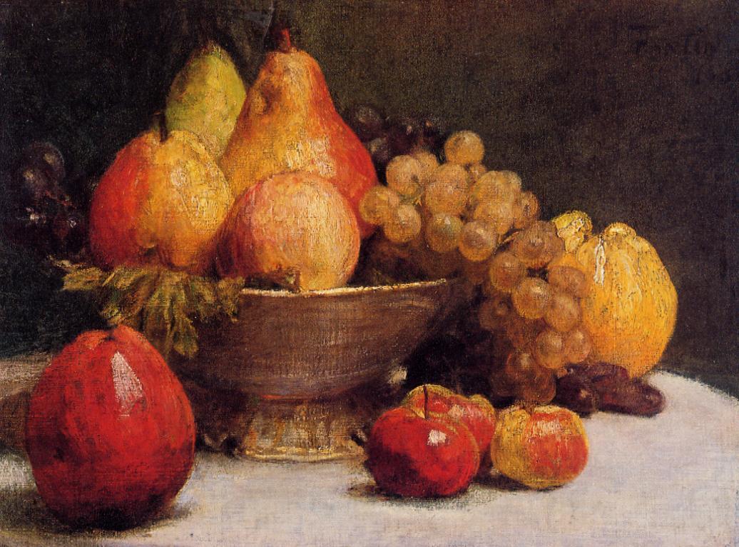 Henri Fantin-Latour Bowl of Fruit 1857 Fine Art Print