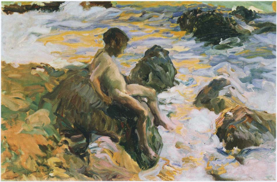 Joaquín Sorolla Boy in Sea Foam 1900 Fine Art Print