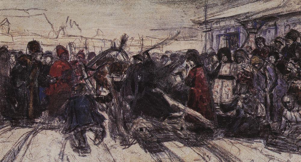 Vasily Surikov Boyarynya Morozova (Study) 1883 Fine Art Print